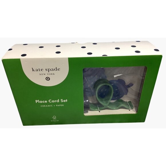 20 Piece Set Kate Spade New York Place Card Set Ceramic Paper Strawberry Design - Picture 3 of 8